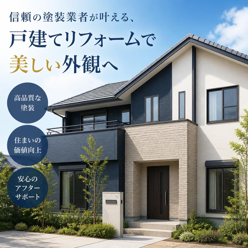 信頼の塗装業者が叶える、戸建てリフォームで美しい外観へ