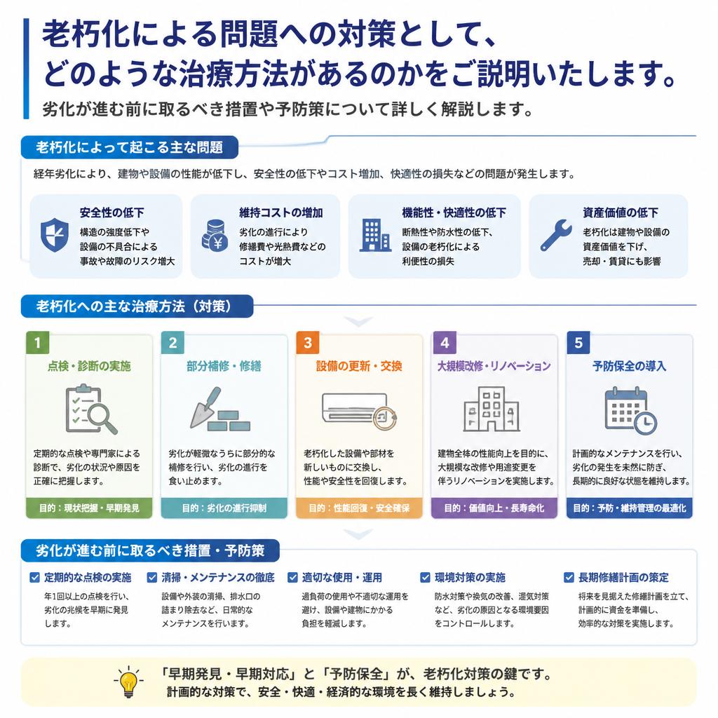 老朽化対策としての治療方法