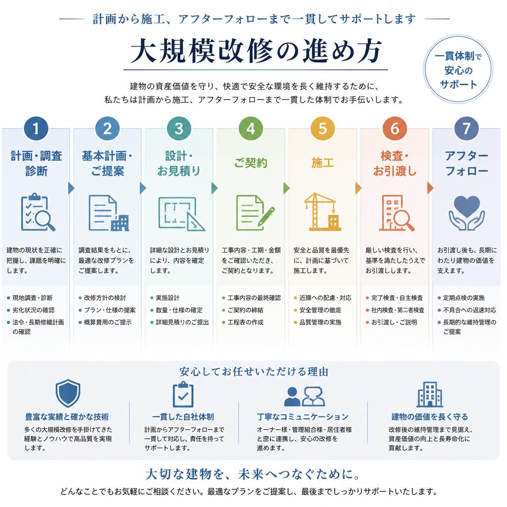 大規模改修の工程