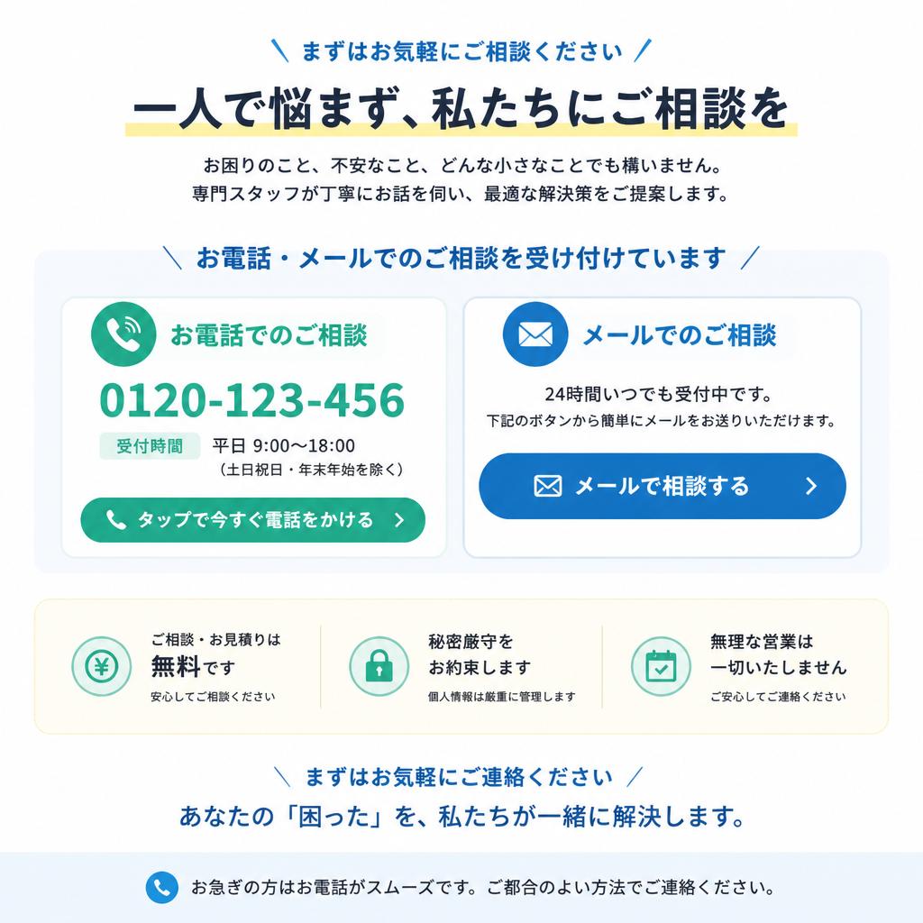 さあ、お問い合わせを！