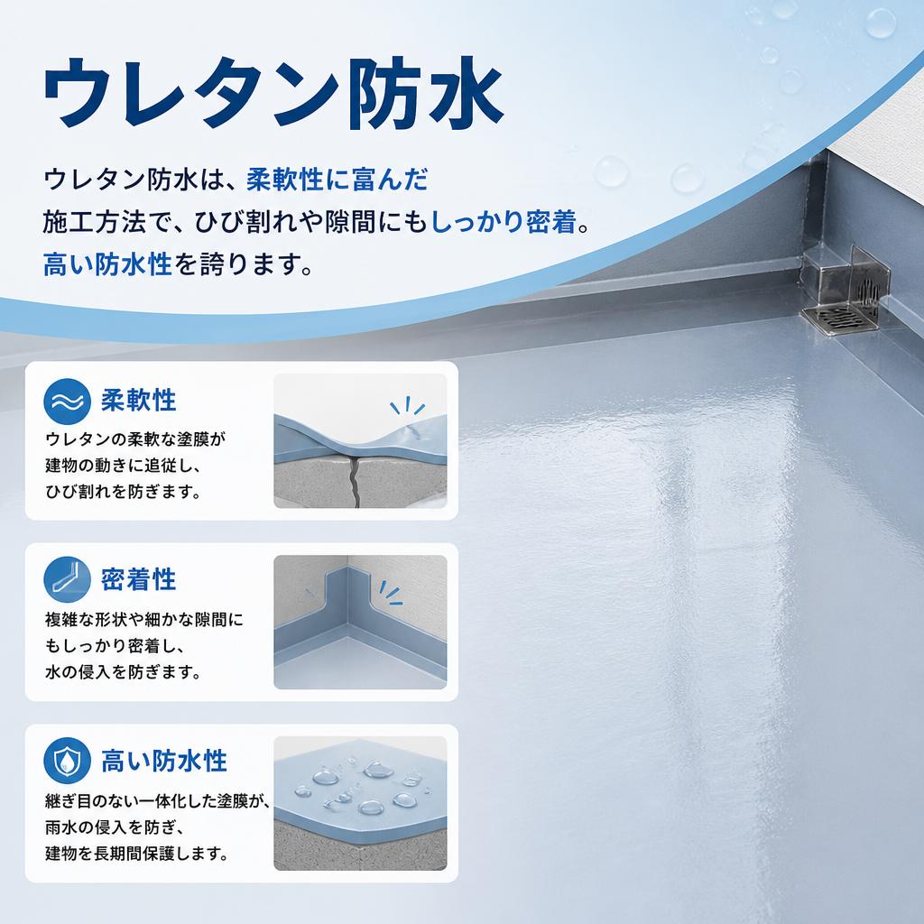 ウレタン防水の特長
