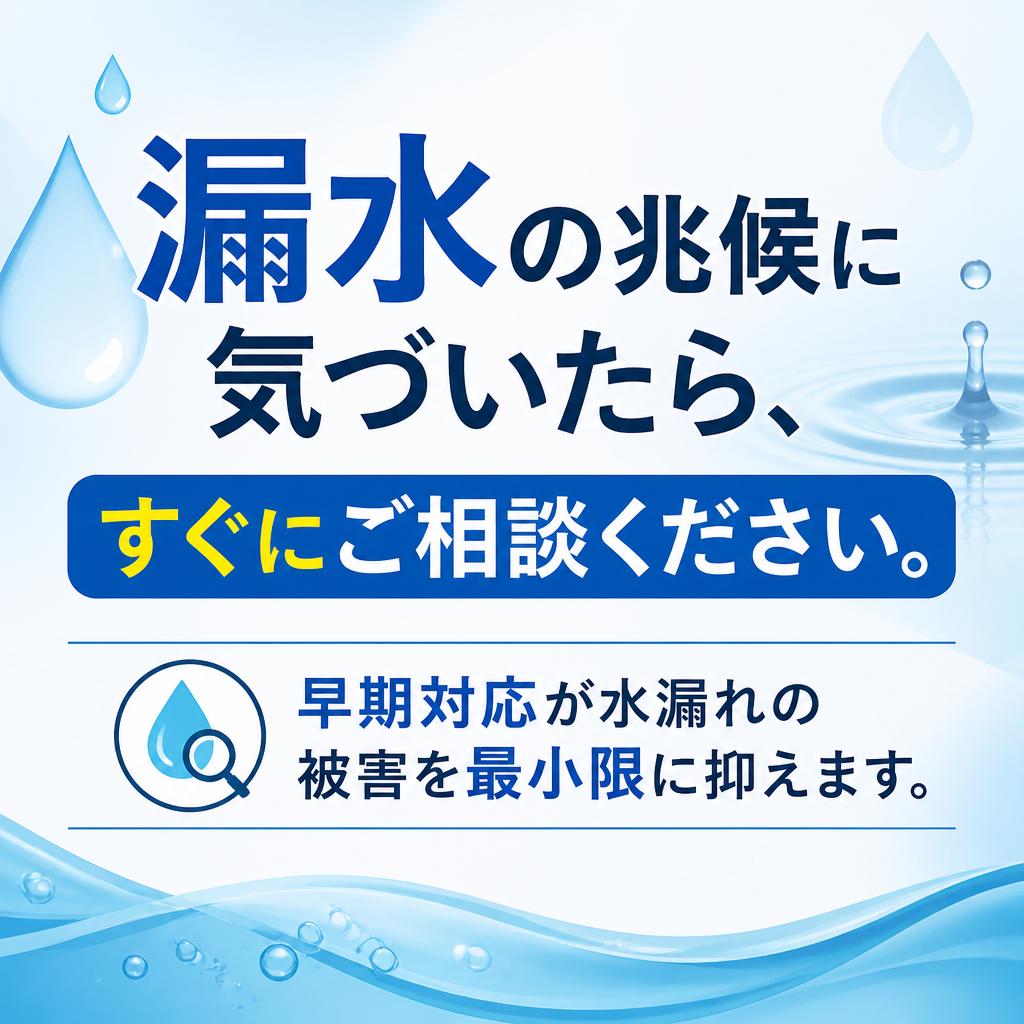 漏水の発生に気づいたら