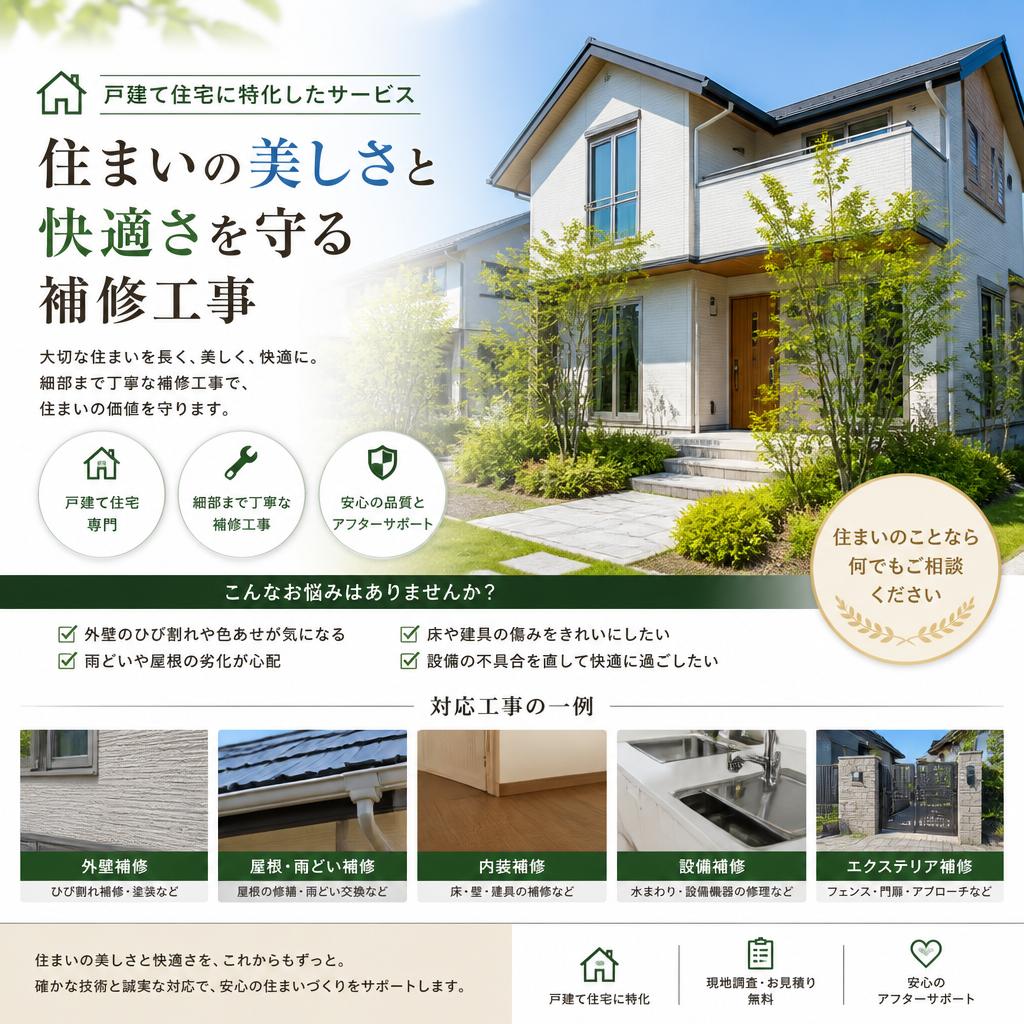 戸建て住宅の特長