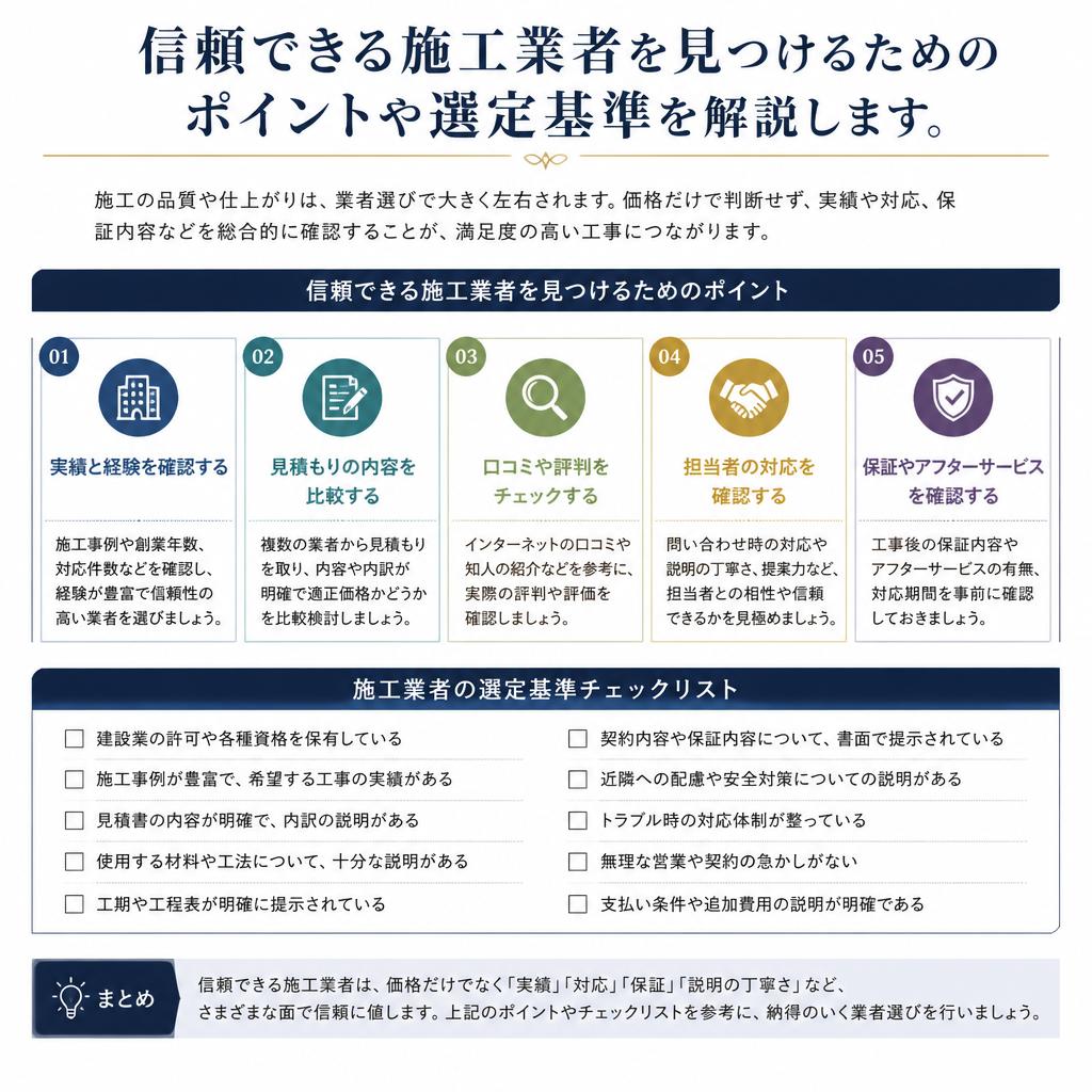 5. 施工業者の選び方