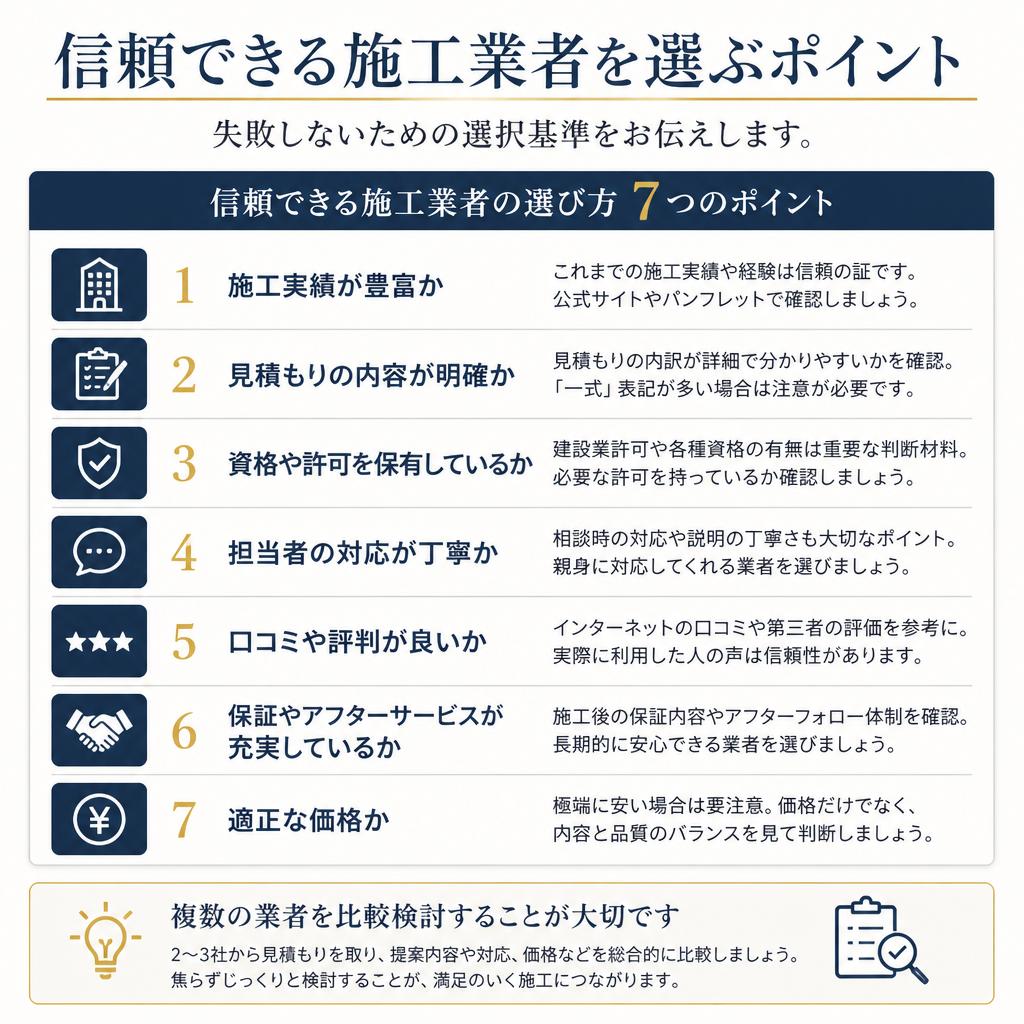 4. 施工業者の選び方