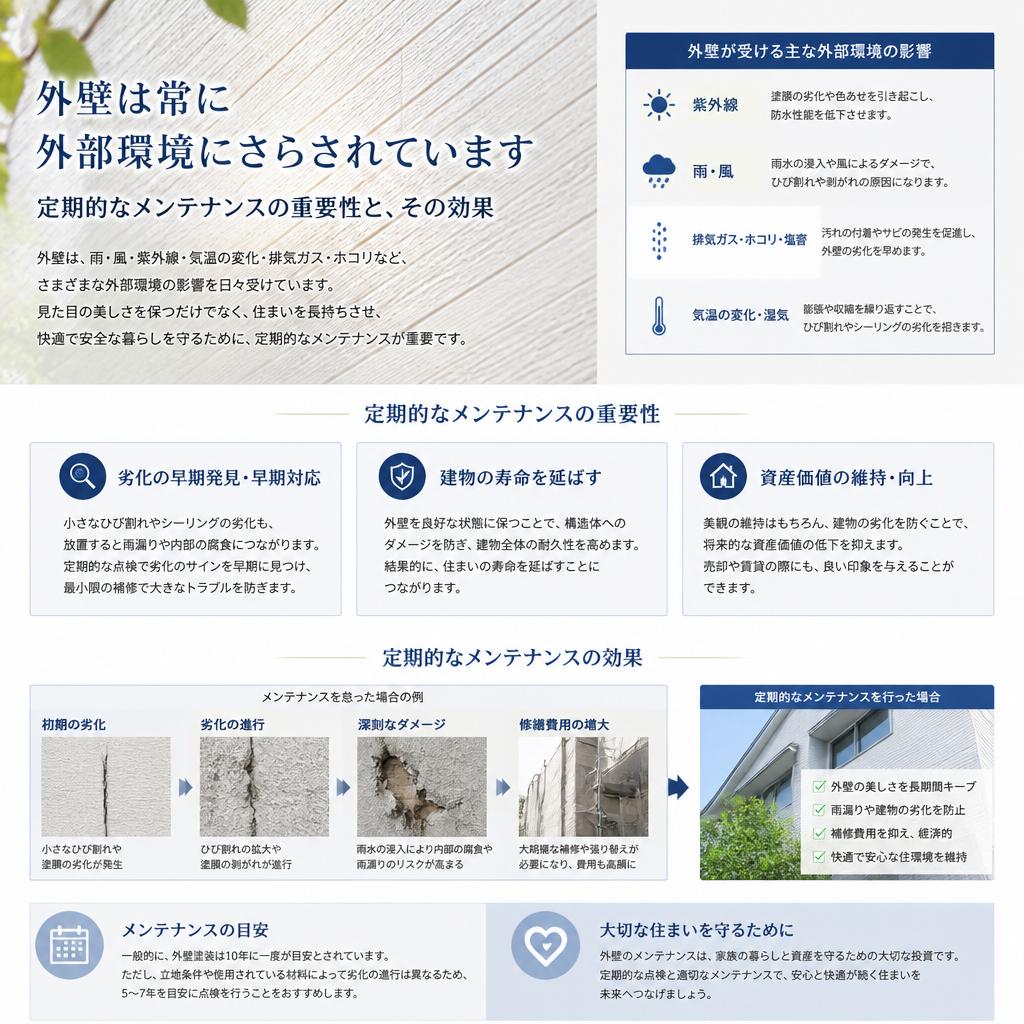 外壁のメンテナンス必要性