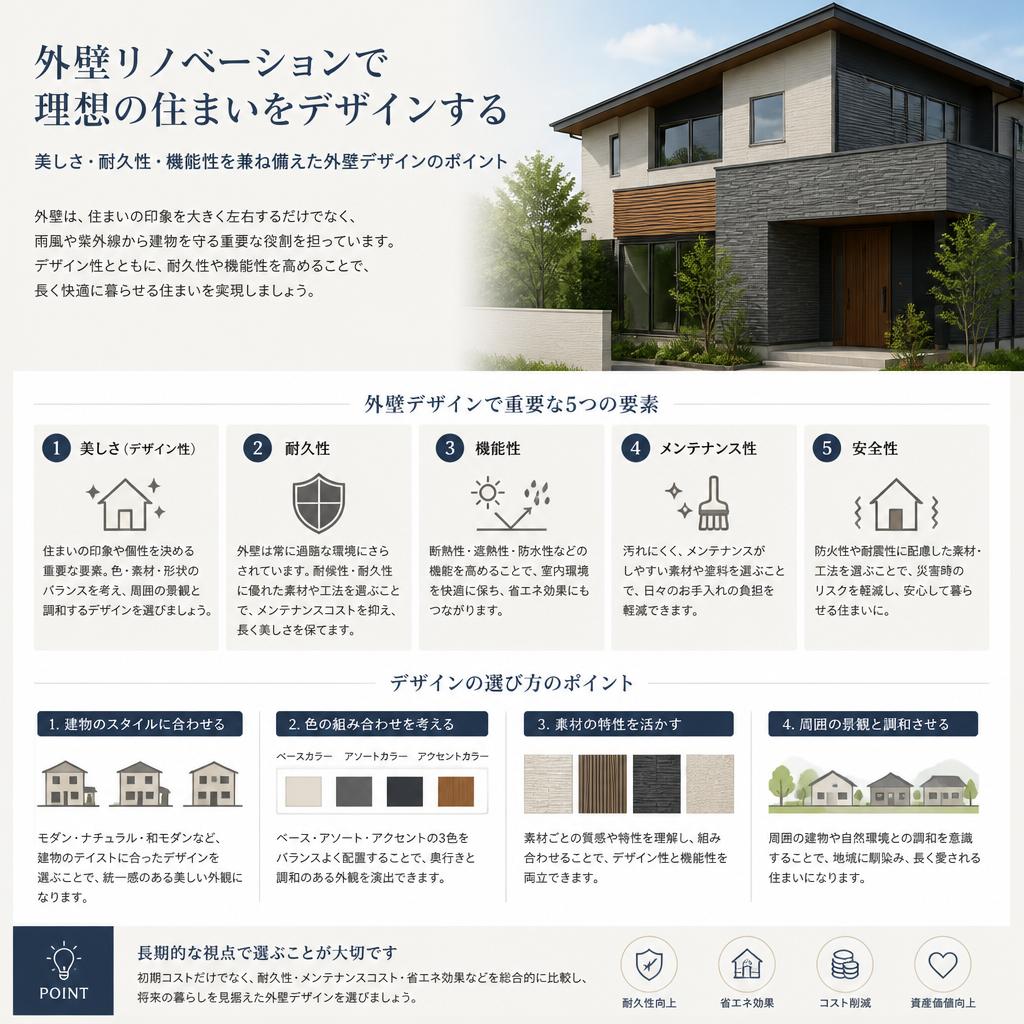 外壁リノベーションのデザインポイント